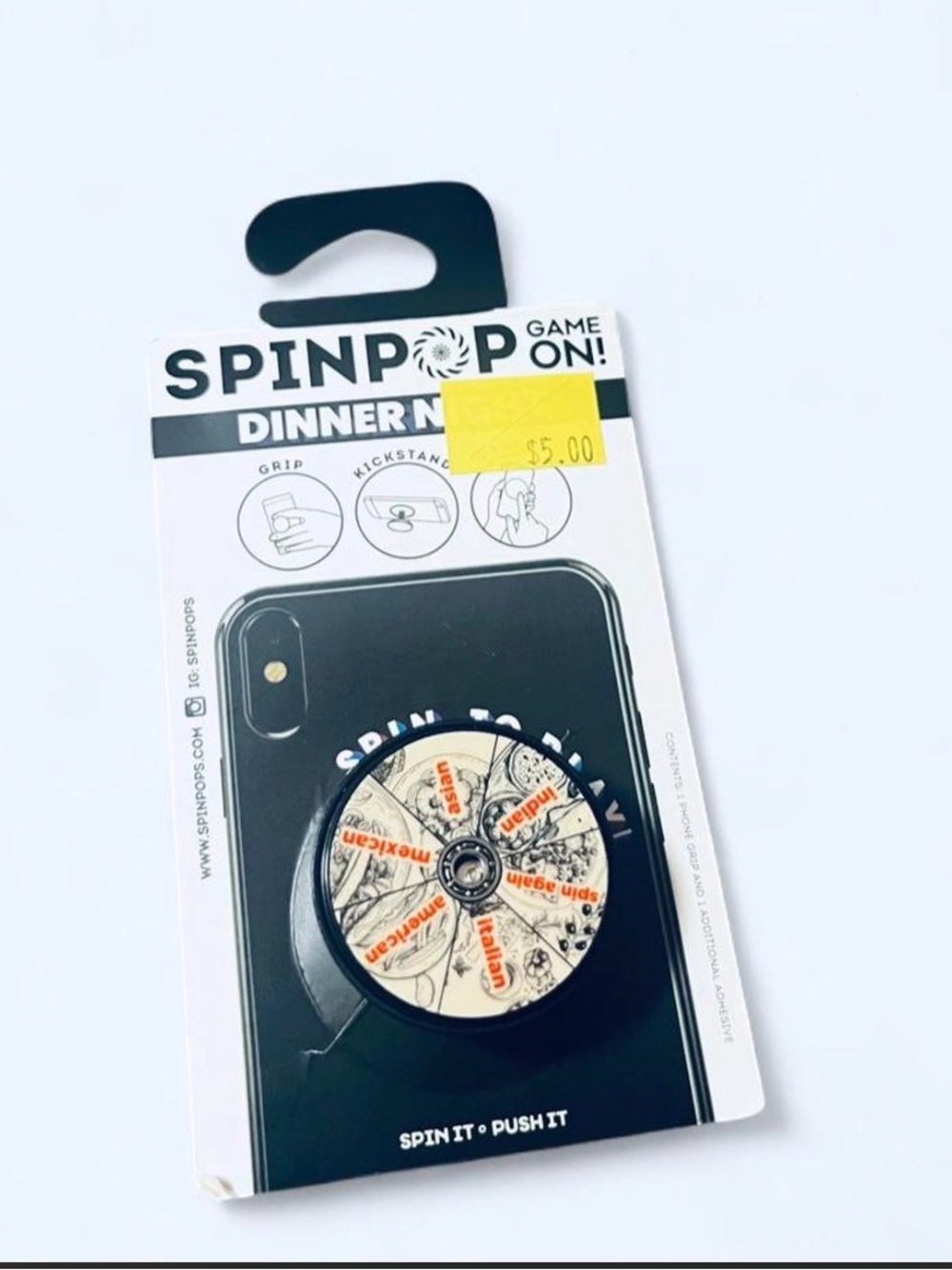 Spin Pop phone holder